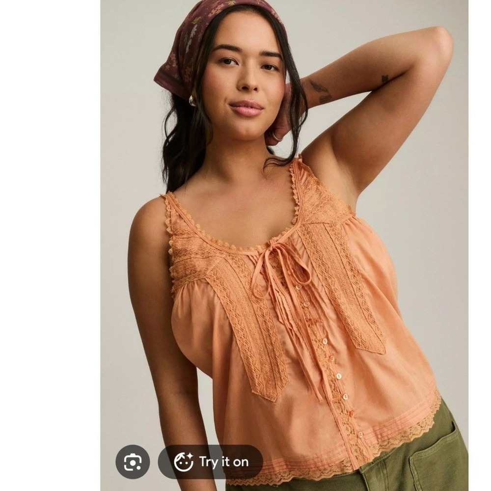 Torrid festi plus size 4x cottagecore romantic top lace fairy whimsy feminine
